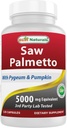 Best Naturals Saw Palmetto 10:1 Extrakt Prostata Ergänzungen für Männer - 120 Kapseln - Hergestellt mit Pygeum Bark 4:1 Extrakt &amp; Kürbis Samen Pulver