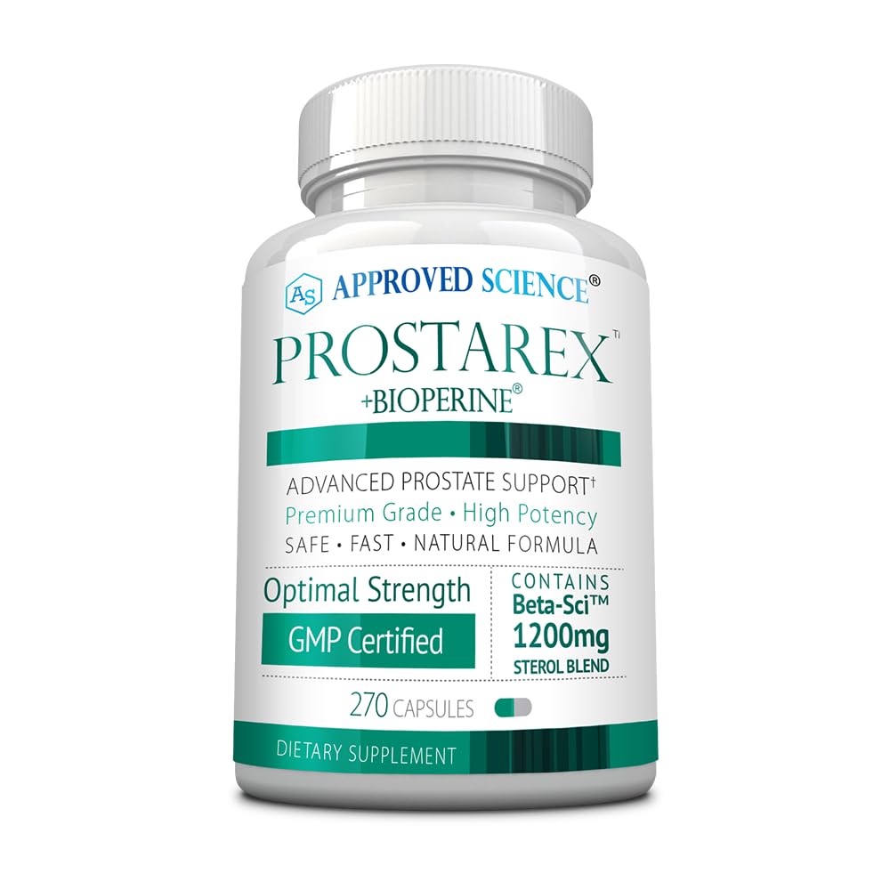 Genehmigte Wissenschaft Prostarex - Prostata-Ergänzung - Saw Palmetto, 1200mg Beta-Sitosterol, Bioperine - 270 Kapseln - 3 Monate Versorgung