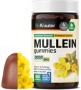 BIO KRAUTER Mullein Gummi für Lunge 2000 mg - 60 Chews - Lung Detox Supplement - Mullein Leaf Gummies - Vegan, Gelatine-frei