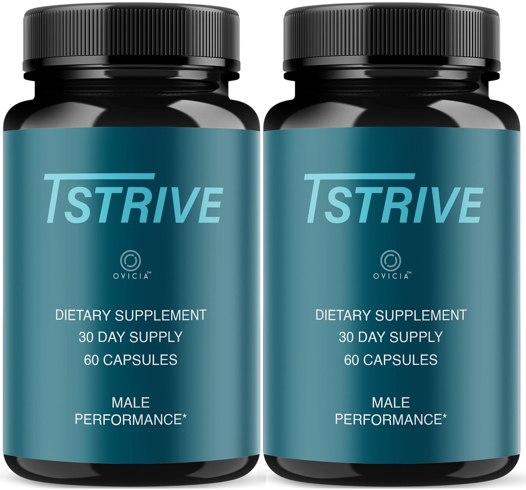 (2 Pack) Tstrive for Men - Official T Strive Pills for Men Advanced Formula Support for Maximum Strength, All Natural Ingredients Vitamins for Overall Health & Wellness, 120 Capsules for 2 Months