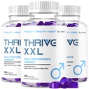 (3 Pack) Thrive XXL Gummies - Official ThriveXXL Supplement Support Gummys for Men, ThriveXXLGummies All Natural - Maximum Strength, Advanced Formula for Health & Wellness, 180 Gummies for 3 Months
