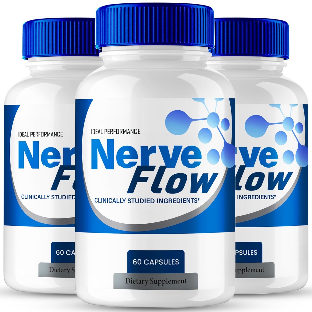 Nerve Flow for Neuropathy Supplements, Nerve Flow Capsules Advanced Nerve Health Pills Extra Strength All Natural Healthy Circulation & Stable Levels, Advanced NerveFlow Support Reviews (3 Pack)