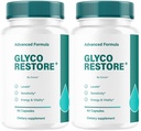(2 Pack) Glyco Restore Capsules - Official GlycoRestore Pills Advanced Support for Maximum Strength, All Natural Ingredients Premium Vitamins for Overal Health & Wellness, 120 Capsules for 2 Months