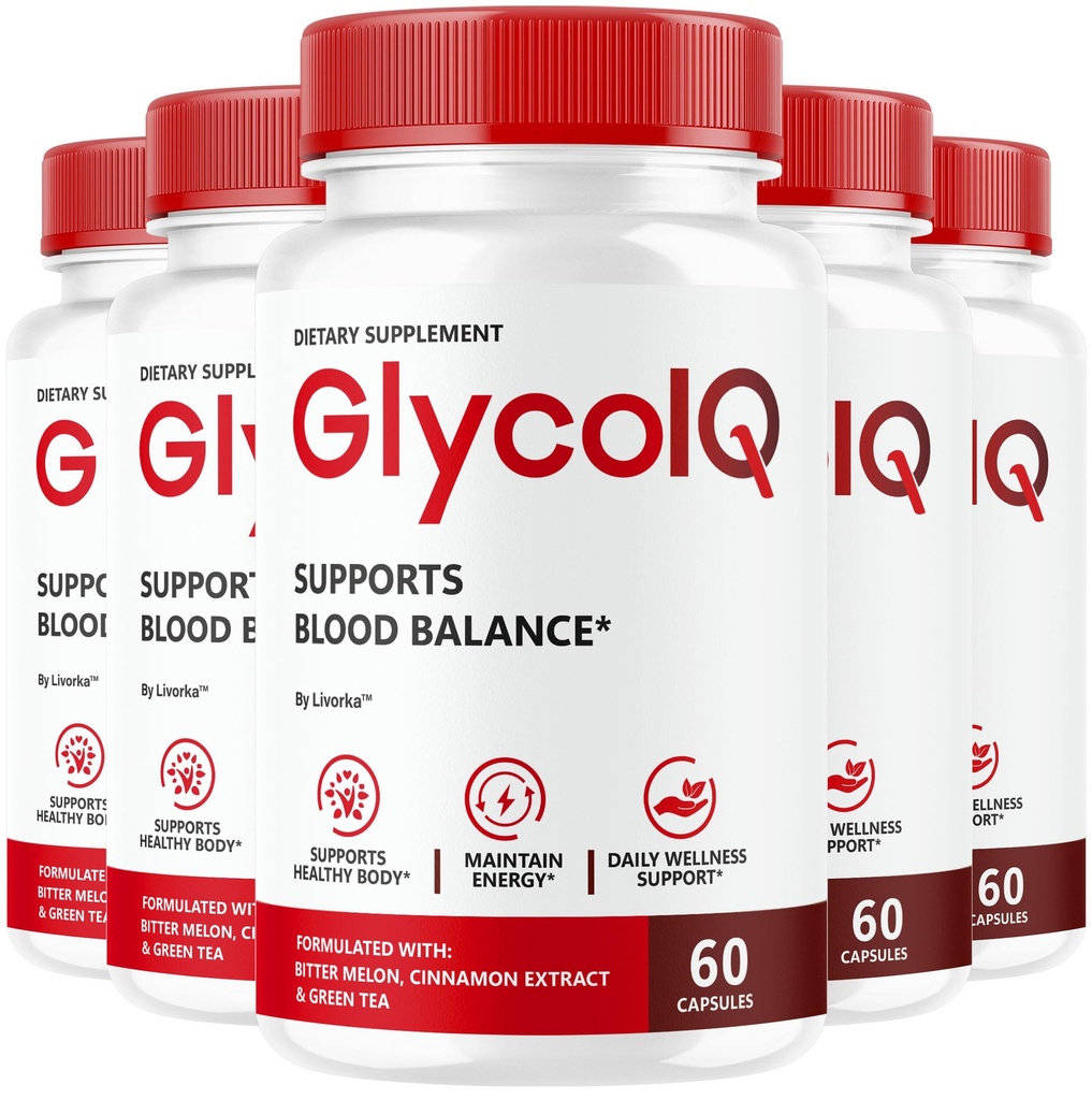 (5 Pack) GlycoIQ Capsules - Official Glyco IQ Support Supplement All Natural Premium Advanced Formula - Maximum Strength, GlycoIQ Multivitamin for Overall Health & Wellness, 300 Capsules for 5 Months