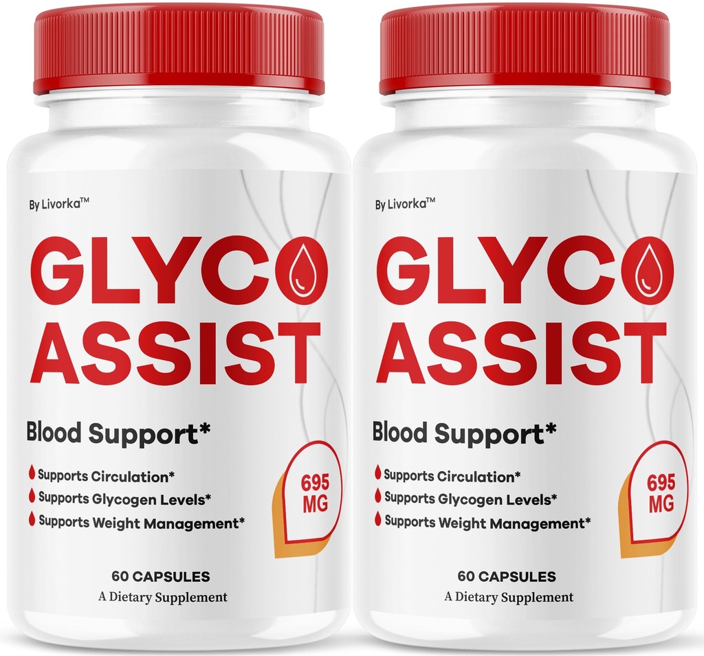 (2 Pack) Glyco Assist Capsules - Official Glyco Assist Supplements Pills Premium All Natural Formula, GlycoAssist Advanced Formula Support Wellness & Overal Health Review, 120 Capsules for 2 Months