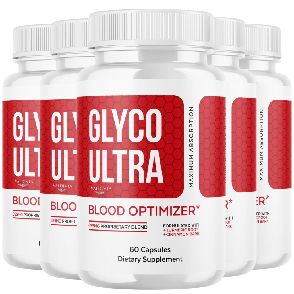 Valdivia (5 Pack) Glyco Ultra Capsules - Official GlycoUltra Supplement, Premium Formula, Natural Vitamins for Health & Wellness - 300 Capsules for 5 Months