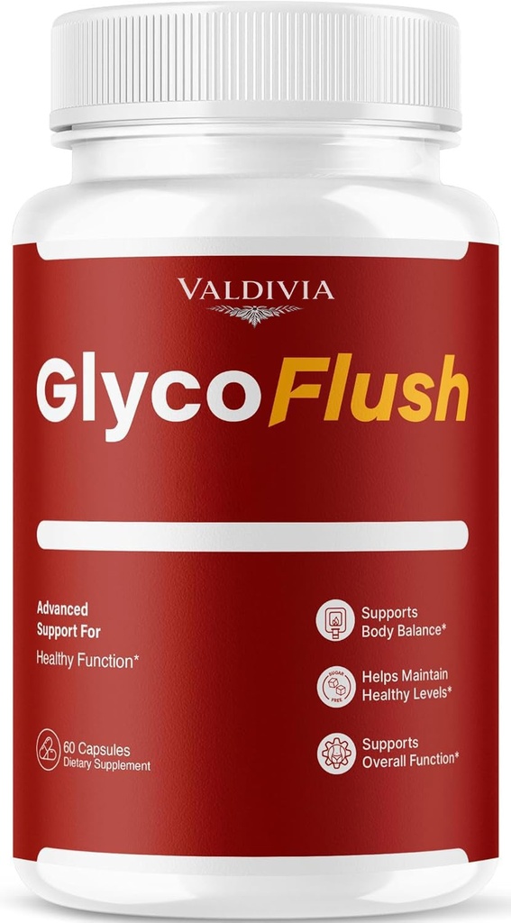 GlycoFlush Capsules, Official Glyco Flush with All Natural Ingredients, Advanced GlycoFlush Health and Wellness Vitamin Supplement Pills for Maximum Strength Multivitamin Support (60 Capsules)
