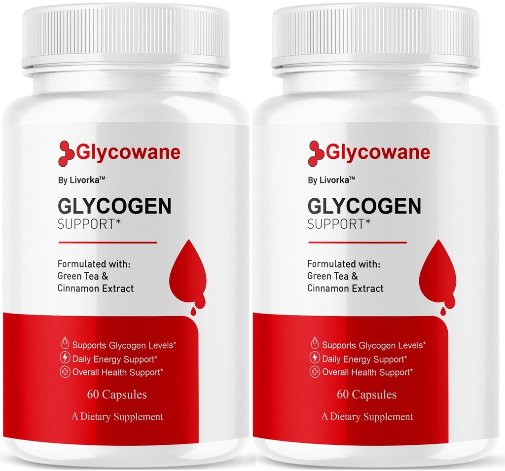 (2 Pack) Glycowane Capsules - Official Glycowan Advanced Glycogen Support Pills, All Natural Glycowane Supplement Maximum Strength Vitamin Health & Wellness Reviews, 120 Capsules for 1 Months