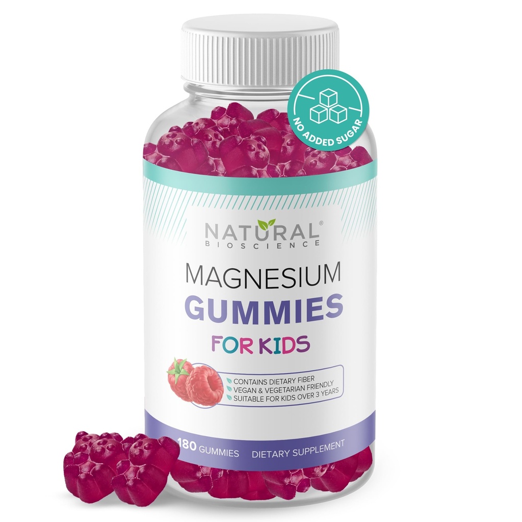 Calm Kids Magnesium Citrate Gummies – Sugar Free, Sleep Aid, Calming, Stress Relief, Bone Health, Muscle Relaxation, Chewable Magnesium Supplement for Kids, 180 Vegan Gluten-Free Gummies