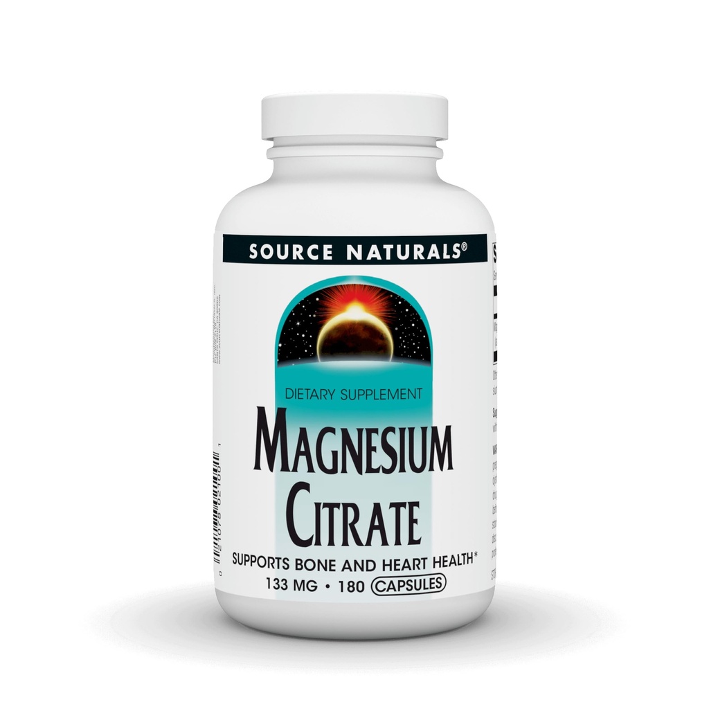 Quelle Naturals Magnesium Citrat, unterstützt Knochen und Herzgesundheit* 133 mg - 180 Kapseln