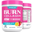 Venture Pal Collagen Burn Powder for Metabolism Support - Multi Collagen Peptides with L-Carnitine, Green Tea & Hyaluronic Acid for Skin, Hair, Nails - 30 Servings