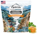 OPTIVIDA Health Colloidal Silver Lozenges mit Honey & Lemon Oil (1 Pack) - Soothing Sore Throat Lozenges für Erwachsene mit Cough Relief & Fast-Acting Nano Silber Formel für Immununterstützung, 60 Ppm