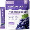 Venture Pal Sugar Free Electrolyte Powder Packets - Liquid Daily IV Drink Mix for Rapid Hydration & Party Recovery | 5 Vitamins & 7 Electrolytes| Keto Friendly | Non-GMO | Certified Vegan | 16 Sticks