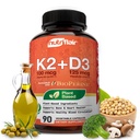 NutriFlair Vitamine D3 (5000iu/125mcg) + K2 (als Mk7) - Hergestellt mit pflanzlichen Inhaltsstoffen Plus BioPerine Black Pepper Extract, 90 Kapseln - Unterstützt gesunde Immunität, Herz und Gesundheit - Non-GMO Pillen