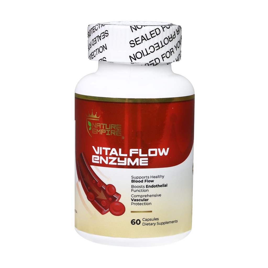 Nattokinase Supplement 4000 FU Per Servings, Vascular Health Support 12 in1 Multi Enzyme Complex Supplement for Comprehensive Blood Flow Support,Premium Heart Health Support,60 Capsules(30-Day Supply)