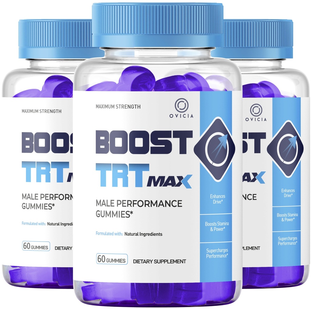 (3 Pack) Boost TRT Max Gummies - Official BoostTRT Max Gummys Advanced Premium Formula Support Maximum Strength, All Natural Ingredients Vitamin for Overall Health & Wellness, 180 Gummies For 3 Months