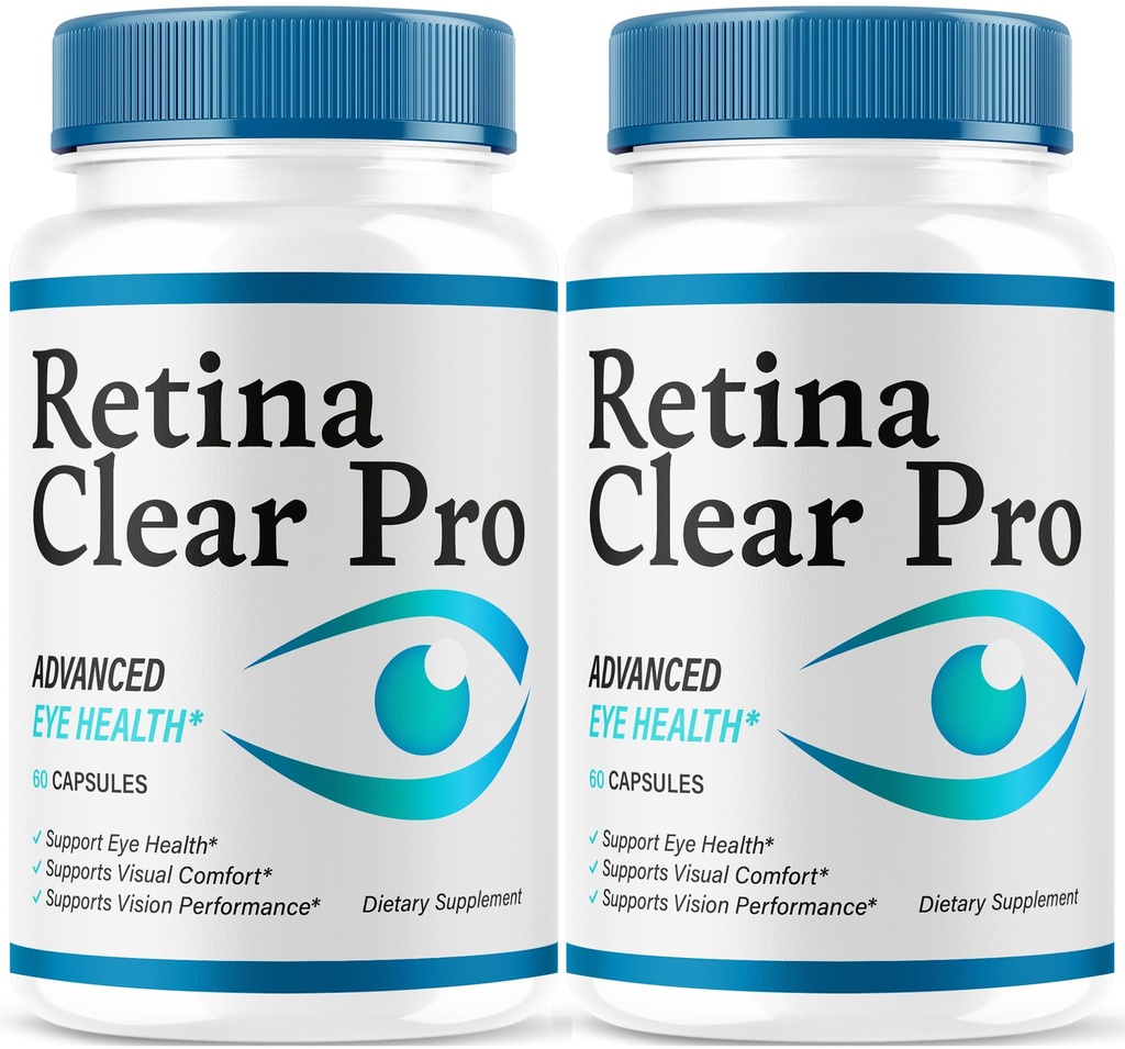 (2 Pack) Retina Clear Pro Capsules - Official Retina Clear Pro Advanced Eye Health Support Pills, Natural RetinaClear Supplement Vitamins Overall Wellness & Support Reviews, 120 Capsules for 2 Months