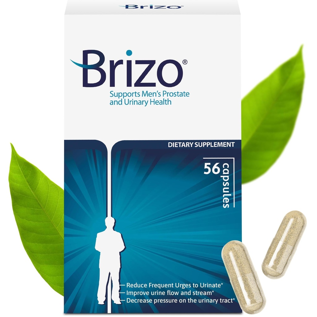 Brizo Prostate Health Supplements für Herren - Kräuterkapseln für Herren Urinary Health - Reduce Frequent Urination - 1 Monat Versorgung