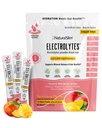 NaturalSlim Hydration & Energy Drink Mix with Prebiotics, Gut Health Support, Sugar-Free Electrolytes Powder Packets, 16 Stick Packs – Peach Mango