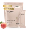ProMix Nutrition Electrolytes Powder Hydration Packets - Himalayan Pink Salt, Magnesium, Potassium, Vitamin C - White Peach, Lightly Sweetened - 30 Servings (Pack of 30)