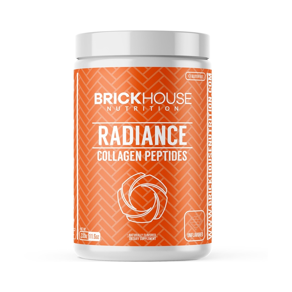 BRICKHOUSE NUTRITION Radiance: Collagen Peptides Powder for Skin & Hair Growth | Anti-Aging Collagen Supplements with Hyaluronic Acid - Unflavored