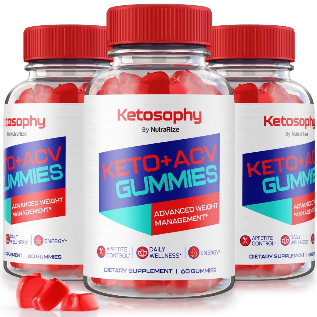 NutraRize (Pack of 3 Ketosophy ACV Keto Gummies Advanced Weight Loss, Apple Cider Vinegar Multi Supplement, Keto + ACV Ketosophy Vitamin Folic Acid (180 Gummies)