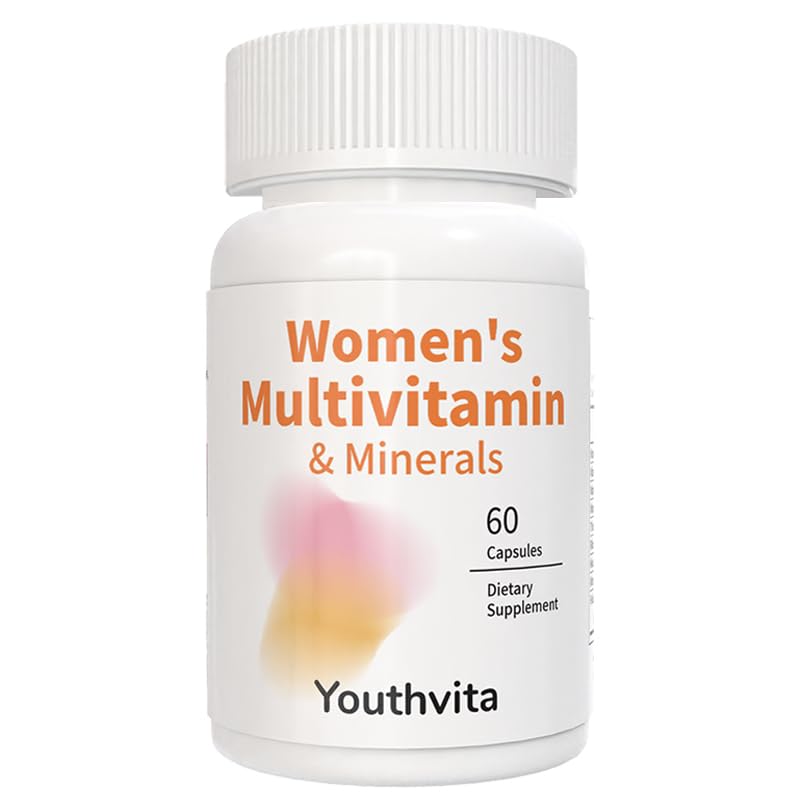 Daily Multivitamin for Women – 20 Essential Vitamins & Minerals, High Potency B-Complex, Immune, Energy & Bone Support – 60 Capsules