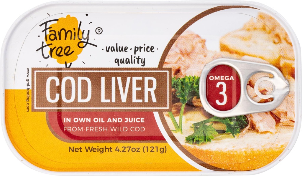 Family Tree Icelandic Wild Caught Cod Liver in Own Oil 4.27 oz (pack of 1)