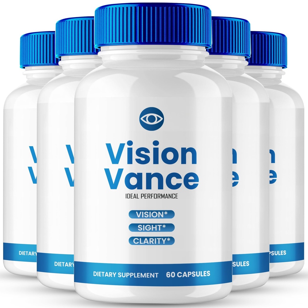 VisionVance Capsules, Official Vision Vance Eye Vitamins Supplement Pills - Maximum Strength, All Natural Formula Visual Wellness & Crystal Clear View, VisionVance Pills Support Reviews (5 Pack)