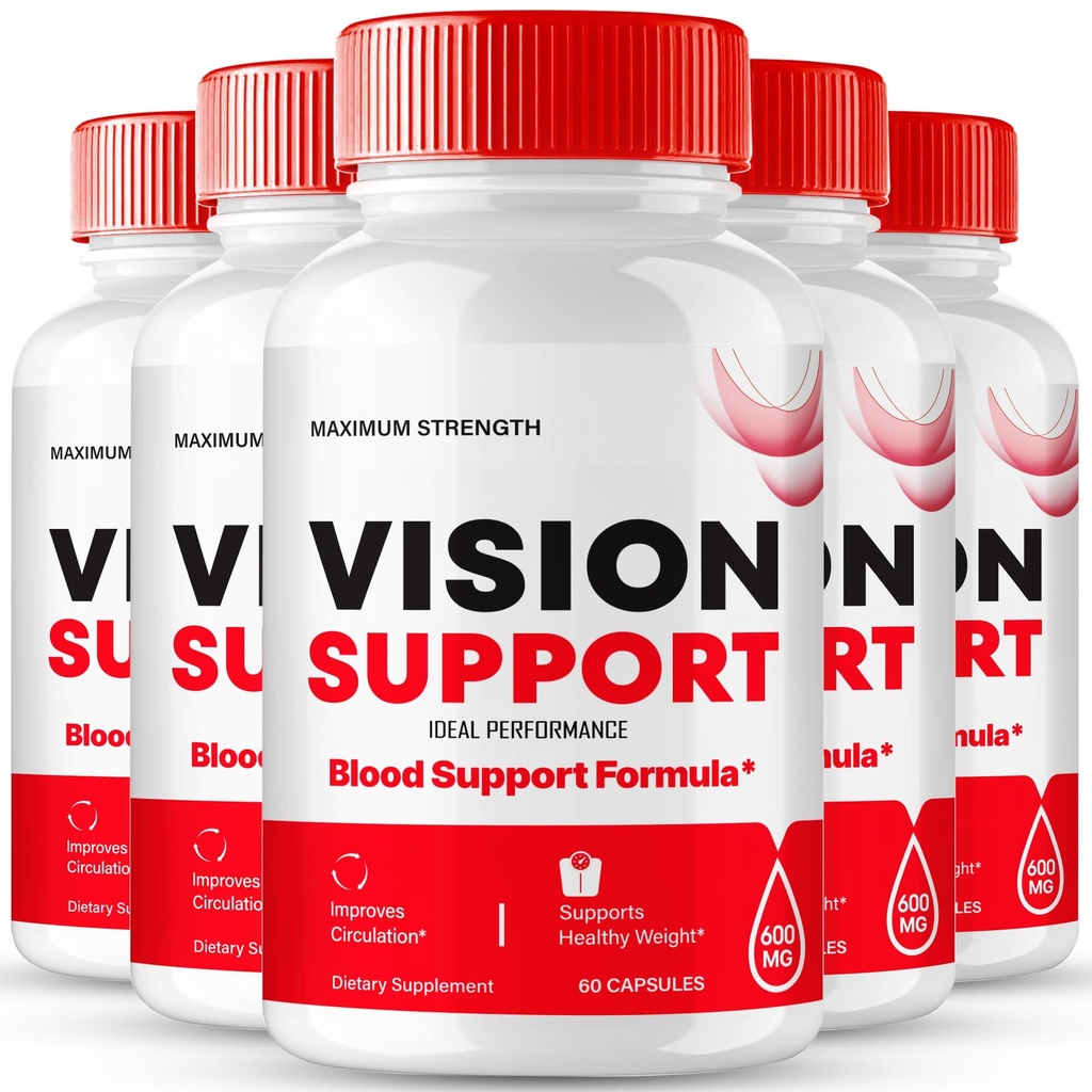 Vision Support Capsules, Vision Support Supplement Pills, VisionSupport for Healthy Vision and Eye Function Support, All Natural Advanced Formula Eye Health Support Reviews (5 Pack)