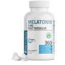Bronson Melatonin 5mg Fast Dissolve Pfefferminztabletten mit Vitamin B6 - Fördert Entspannung, 360 vegetarisch Kaubare Lozenges