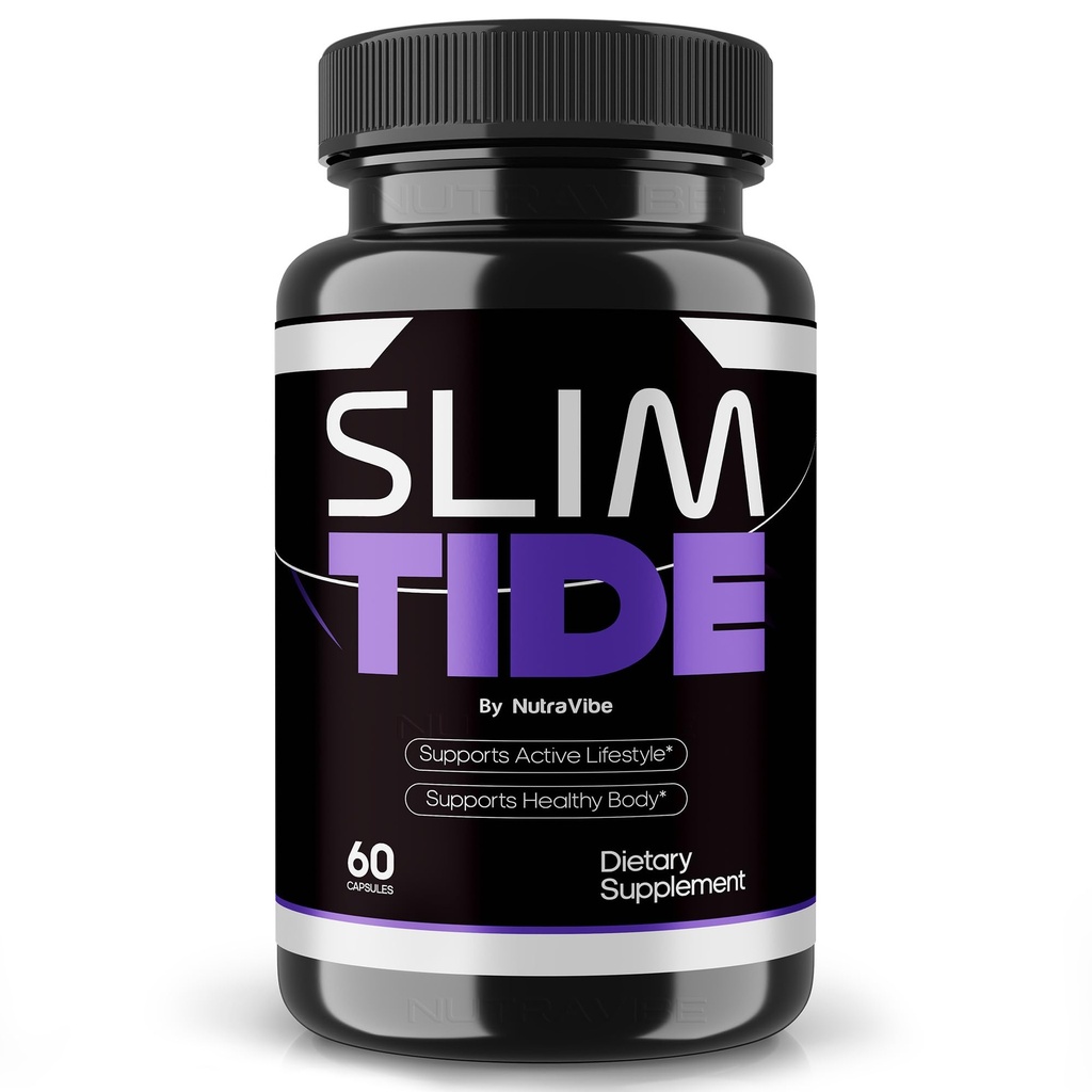 SlimTide Capsules – Premium Supplement for Energy & Body Balance & Fitness | All-Natural Ingredients for Healthy Body Shape & Wellness, Easy-to-Swallow Pills, Non-Habit Forming (60 Capsules)