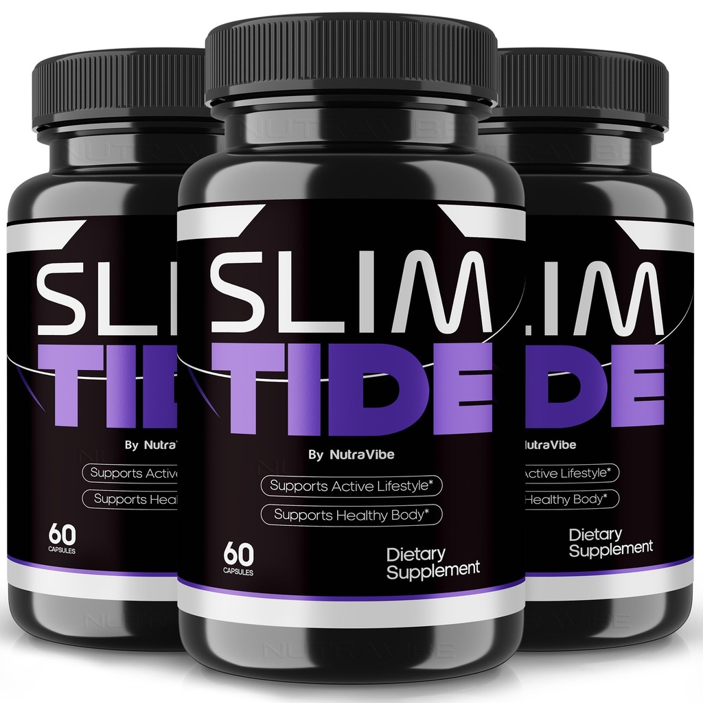 (3 Pack) SlimTide Capsules – Premium Supplement for Energy & Body Balance & Fitness | All-Natural Ingredients for Healthy Body Shape & Wellness, Easy-to-Swallow Pills, Non-Habit Forming (180 Capsules)