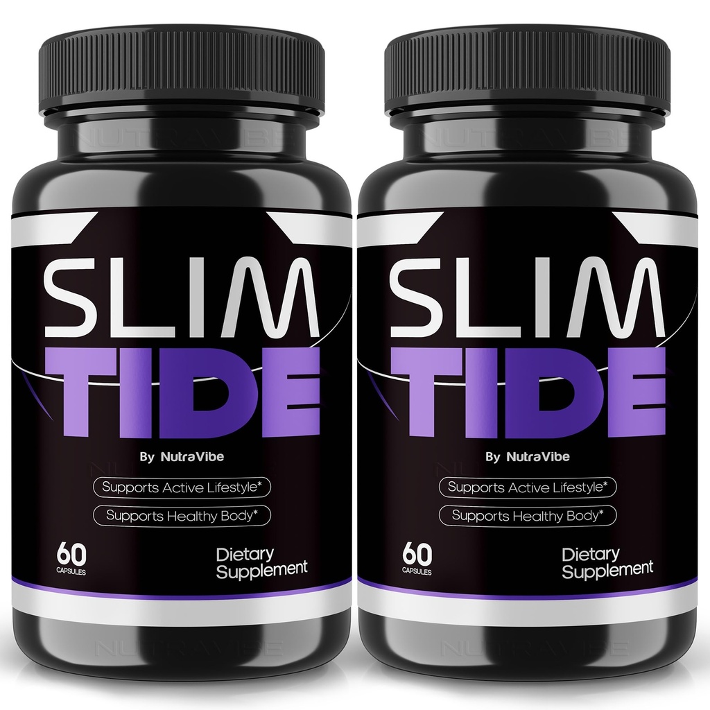 (2 Pack) SlimTide Capsules – Premium Supplement for Energy & Body Balance & Fitness | All-Natural Ingredients for Healthy Body Shape & Wellness, Easy-to-Swallow Pills, Non-Habit Forming (120 Capsules)