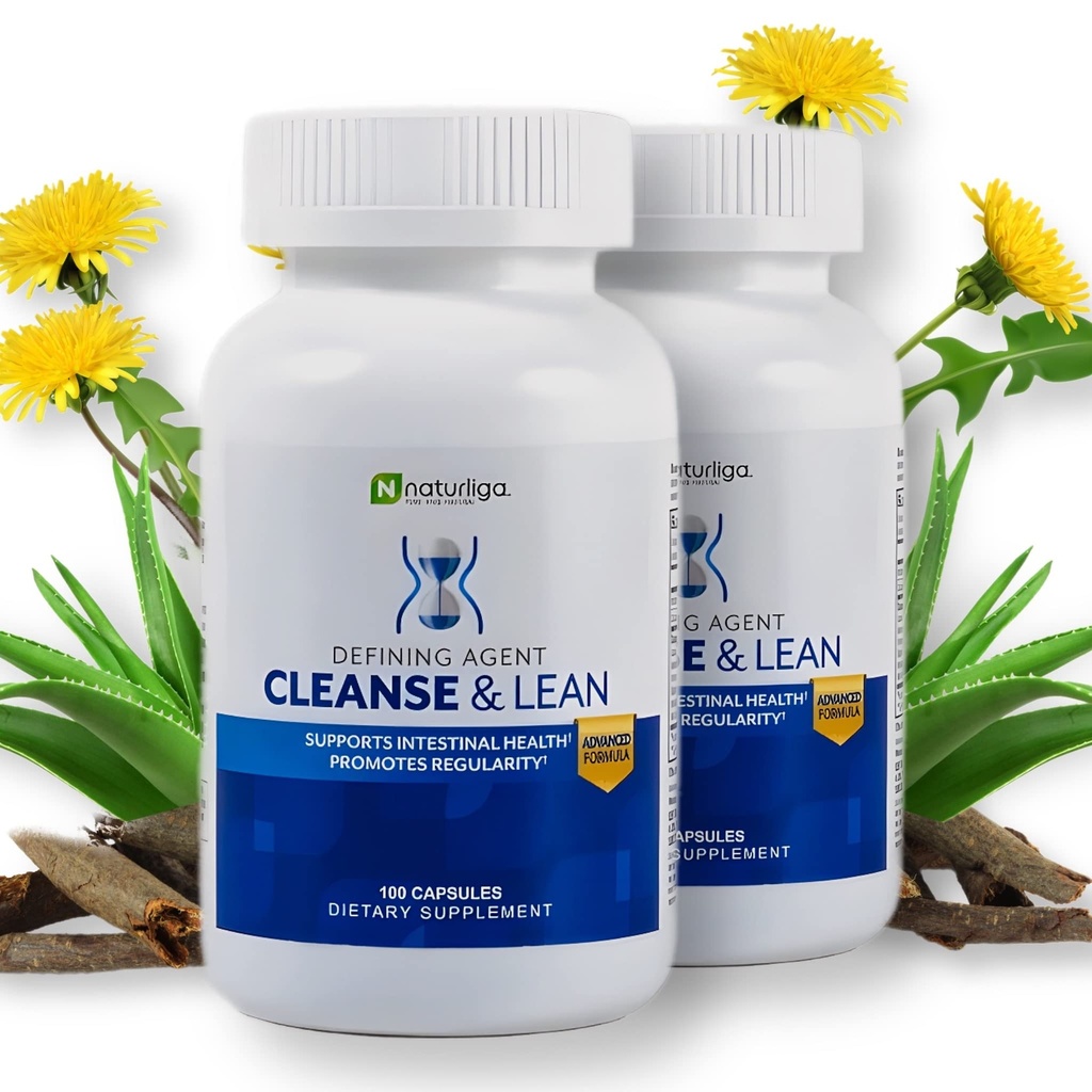 Max Muscle Naturaliga Cleanse and Lean Defining Agent Herbal Cleanse for Regularity w/Natural Detoxifying Ingredients for Gut Health Colon Detox Health and Bloating,100 Ct (Pack of 2)