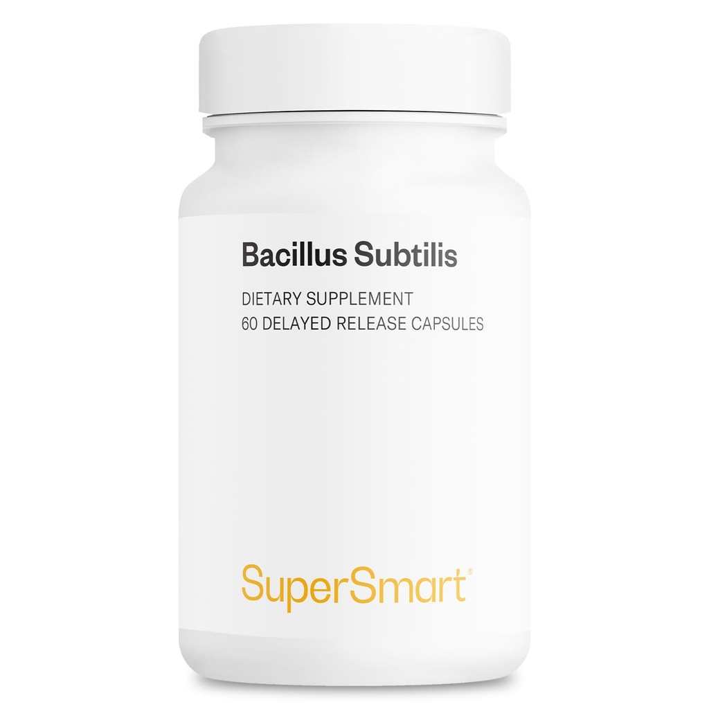 Supersmart - Bacillus Subtilis 3 Billion CFU pro Tag (hohe Potenz) - Spore Probiotic Supplement | Non-GMO & Gluten Free - 60 DR Kapseln