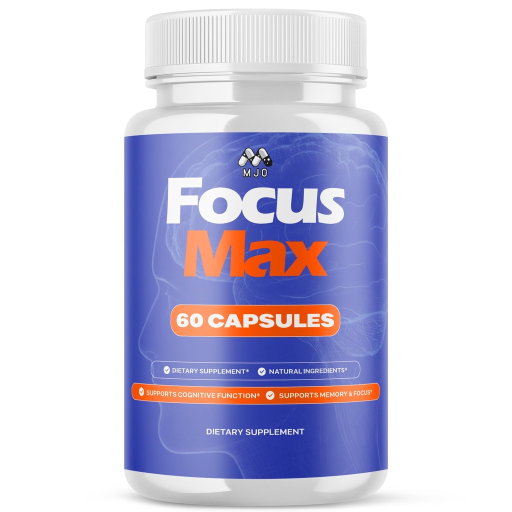 Focus Max Capsules, FocusMax Pills with All Natural Ingredients, Advanced Focus Max Capsules Overall Health and Wellness Vitamin Supplement Formula with Maximum Strength Multivitamin (60 Capsules)