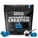 Gains in Bulk Instantized Creatine Monohydrate for Men & Women, Soluble Pre Workout Powder, Supports Muscle Building, Strength and Performance, Bodybuilding Supplements, Blue Raspberry, 30 Servings