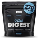 Gains in Bulk Total Digest, Digestive Enzymes, Prebiotics and Probiotics for Digestive Health, Bloating Support, Gut Health for Women and Men, Promotes Protein, Carb and Fat Digestion, 270 Capsules