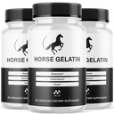 (3 Pack) Horse Gelatin Capsules,Official HorseGelatin Pills for Men with All Natural Ingredients,Maximum Strength Supplement with Premium Vitamins Supporting Optimal Wellness and Health (180 Capsules)