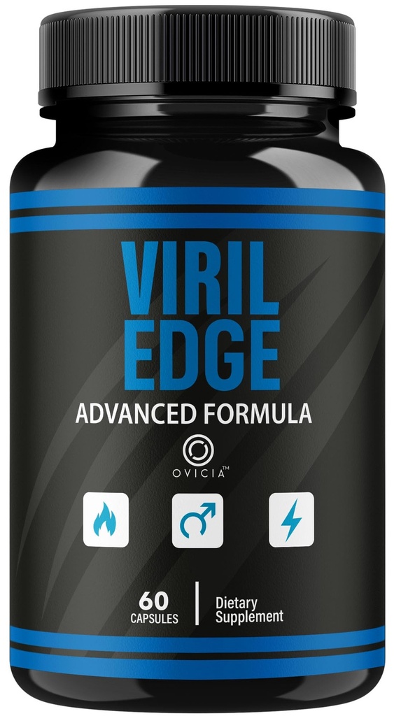 Viril Edge for Men Capsules - Official VirilEdge Pills Advanced Support for Maximum Strength, All Natural Ingredients Premium Vitamins for Overall Health & Wellness, 60 Capsules for 1 Month