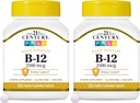 21st Century B 12 2500 mcg Sublingual Tablets, 110 Count (Pack von 2)