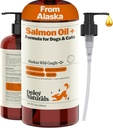 Deley Naturals Wild Alaskan Lachsöl für Hunde - Neue & verbesserte Lachsöl Plus Formel - Fischöl für Hunde mit DHA EPA Omega 3 & 6 Fettsäuren - Omega 3 Fischöl für Haut & Coat - 32oz Made in USA