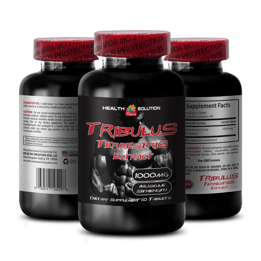 tribulus terrestris herb Extract - TRIBULUS TERRESTRIS Extract - tribulus Extract, tribulus terrestris Bodybuilding Supplement, tribulus Vegan 1 Bottle 60 Capsules