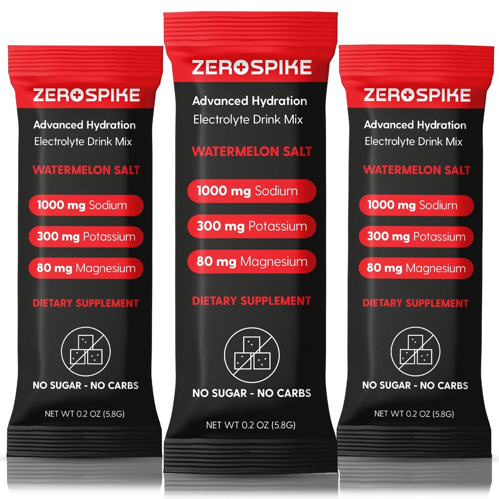 No Sugar Electrolytes Powder Packets | Keto & Fasting Salts Drink Mix | Supplements: The Key Hydration Nutrients Missing from Purified Water | Clean, Watermelon, Calorie Free | 30 Sticks