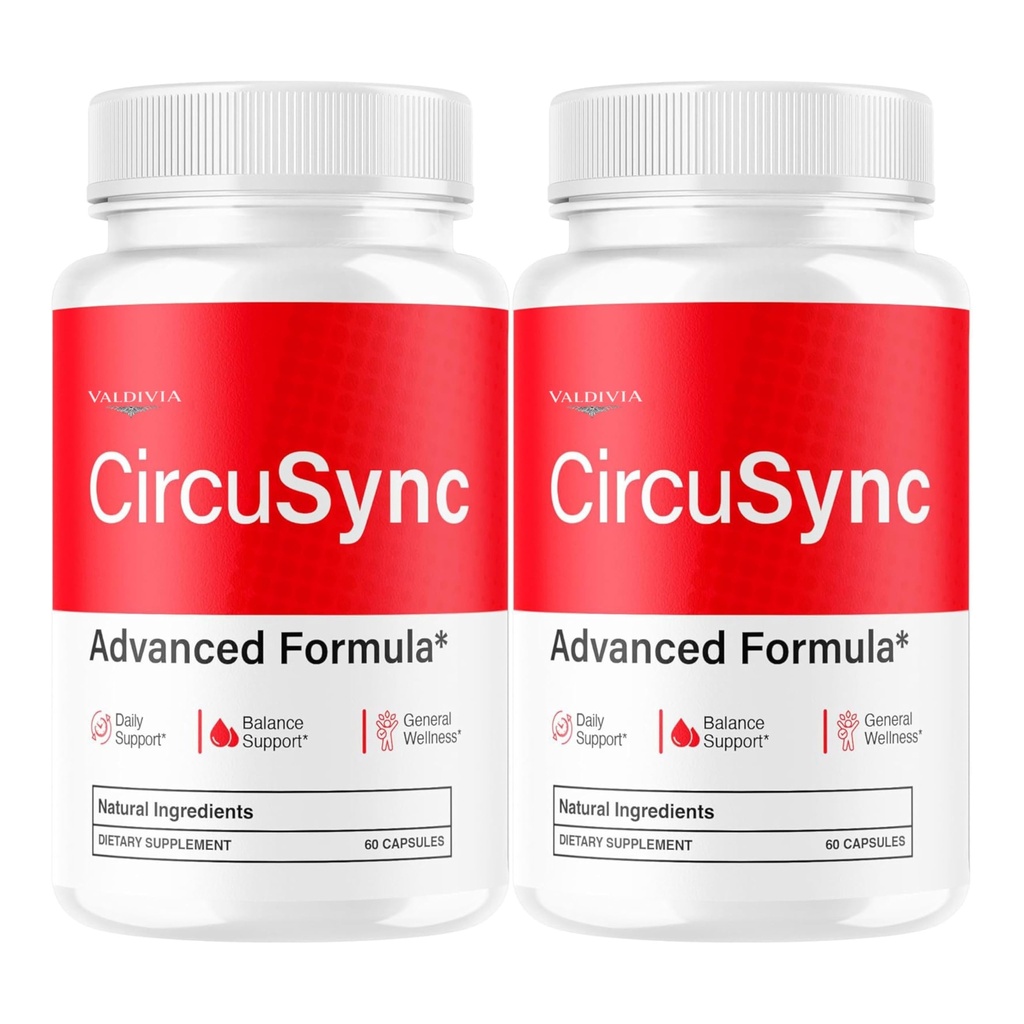 (2 Pack) Circusync Capsules, Official Circu Sync Blood Health Support with All Natural Ingredients, Advanced Health & Wellness Support Formula with Premium Vitamins for Women & Men (120 Capsules)