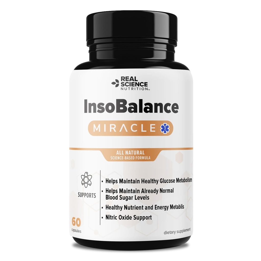 Real Science InsoBalance Miracle – Natural Supplement for Hormone Balance for Women – Supports Metabolic Wellness, Energy & Cycle Rhythm – VIT C, K & B + Nitric Oxide Support – Made in USA, 60 Caps