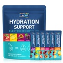 Electrolytes Powder Packets, 24 Hydration Packets with 7 Electrolytes & 5 Vitamins - 0 Sugar, Non-GMO, Gluten-Free - 6 Flavors (Pineapple, Grape, Cherry, Passion Fruit, Lemon, Strawberry)