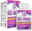All-in-1 Multimineral Supplement Blend (Iron Free Formula) Multiminerals | Trace Minerals | High-Potency Multi Mineral Supplements | Mineral Complex | 90-Day Bulk Supply | 180 Tabletten