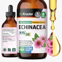 BIO KRAUTER Echinacea Tropfen - Natürliche Immununterstützung - Echinacea Tinktur Supplement - Vegan, Alkohol & Zucker Kostenlose Tropfen - 4 Fl.Oz.